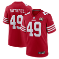 San Francisco 49ers The Faithful Nike Scarlet 80th Anniversary Game Jersey
