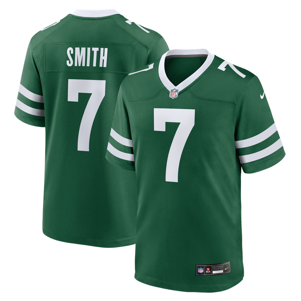 New York Jets Geno Smith Nike Legacy Green Game Jersey