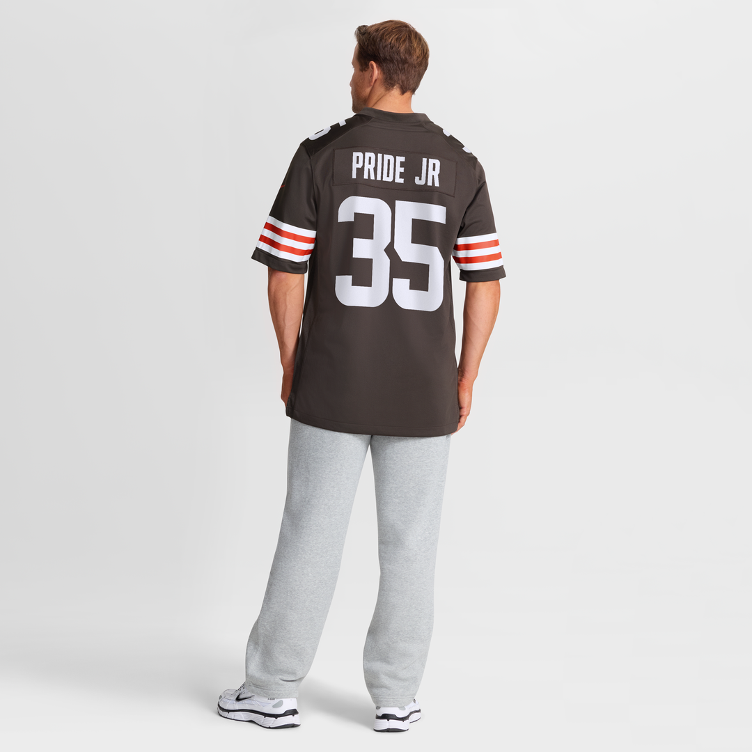 Cleveland Browns Toriano Pride Jr. Nike Brown Team Game Jersey