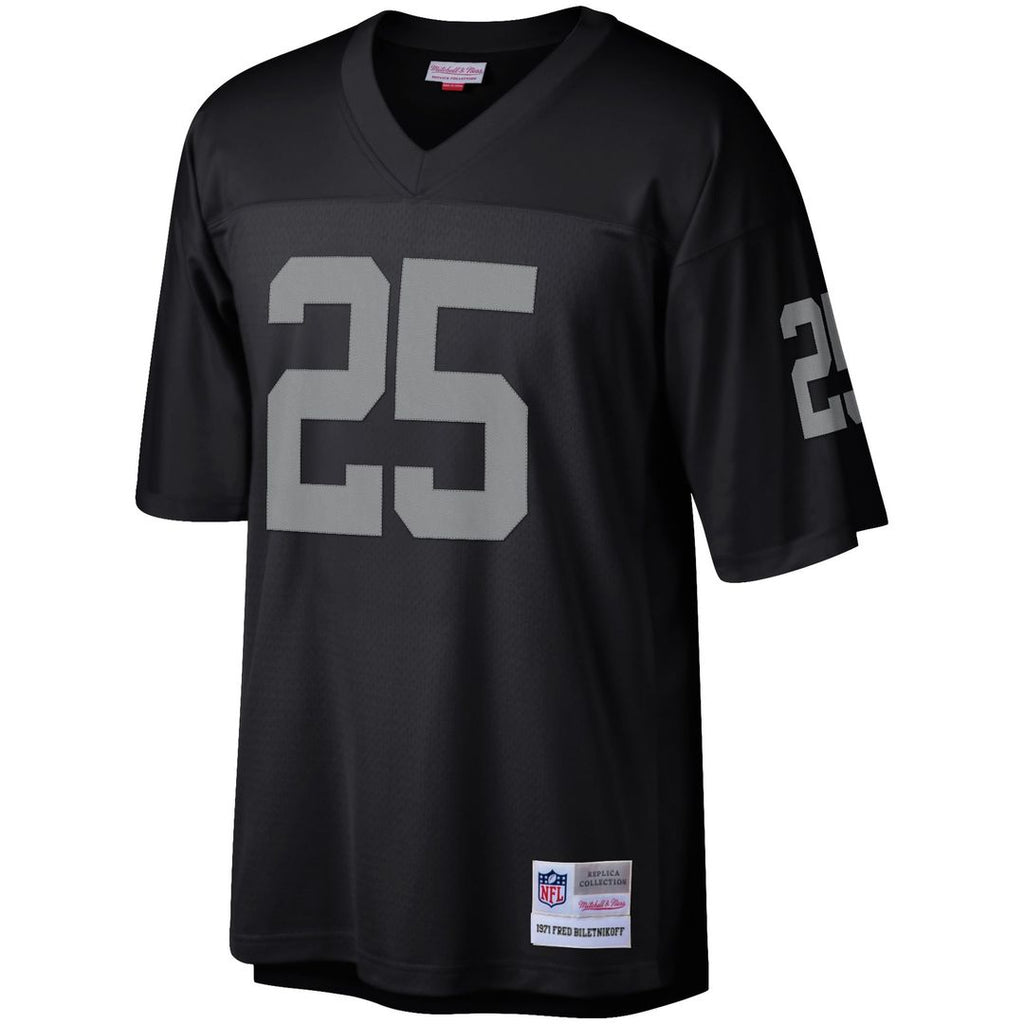 Las Vegas Raiders Fred Biletnikoff Mitchell & Ness Black Retired Player Legacy Replica Jersey