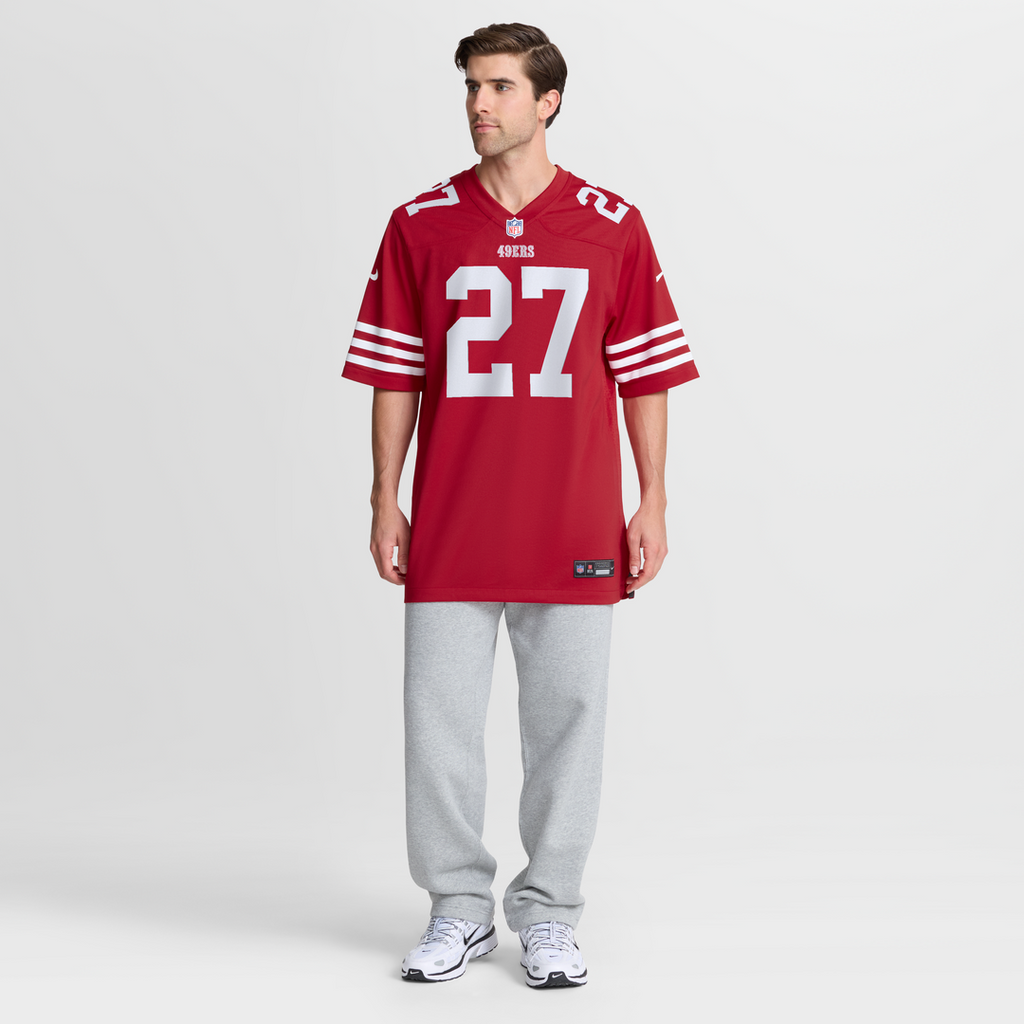 San Francisco 49ers Ji'Ayir Brown Nike Scarlet Team Game Jersey