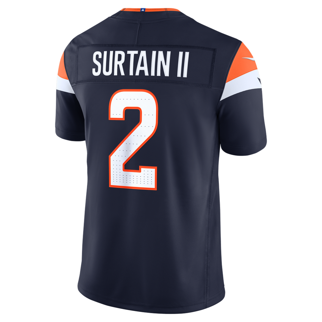 Denver Broncos Pat Surtain II Nike White Vapor F.U.S.E. Stitched Limited Jersey
