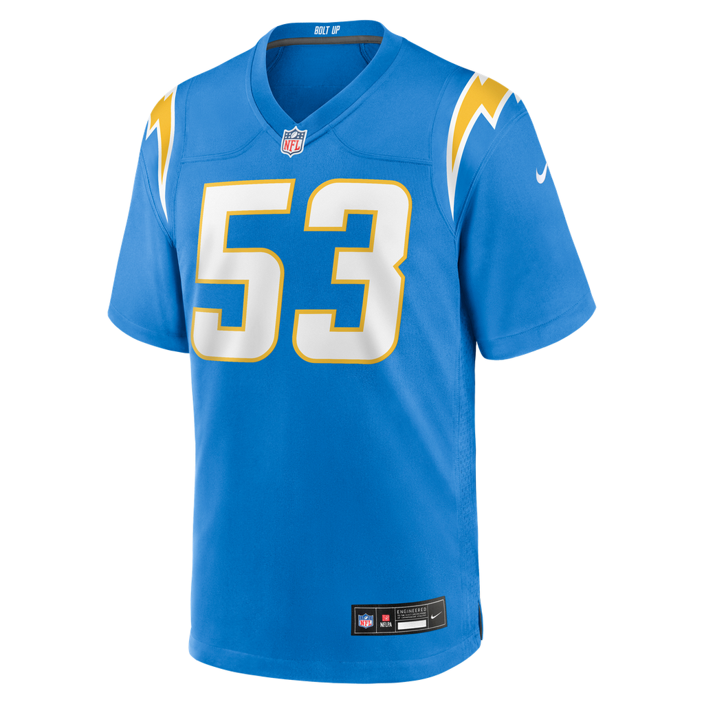 Los Angeles Chargers Del'Shawn Phillips Nike Powder Blue Team Game Jersey