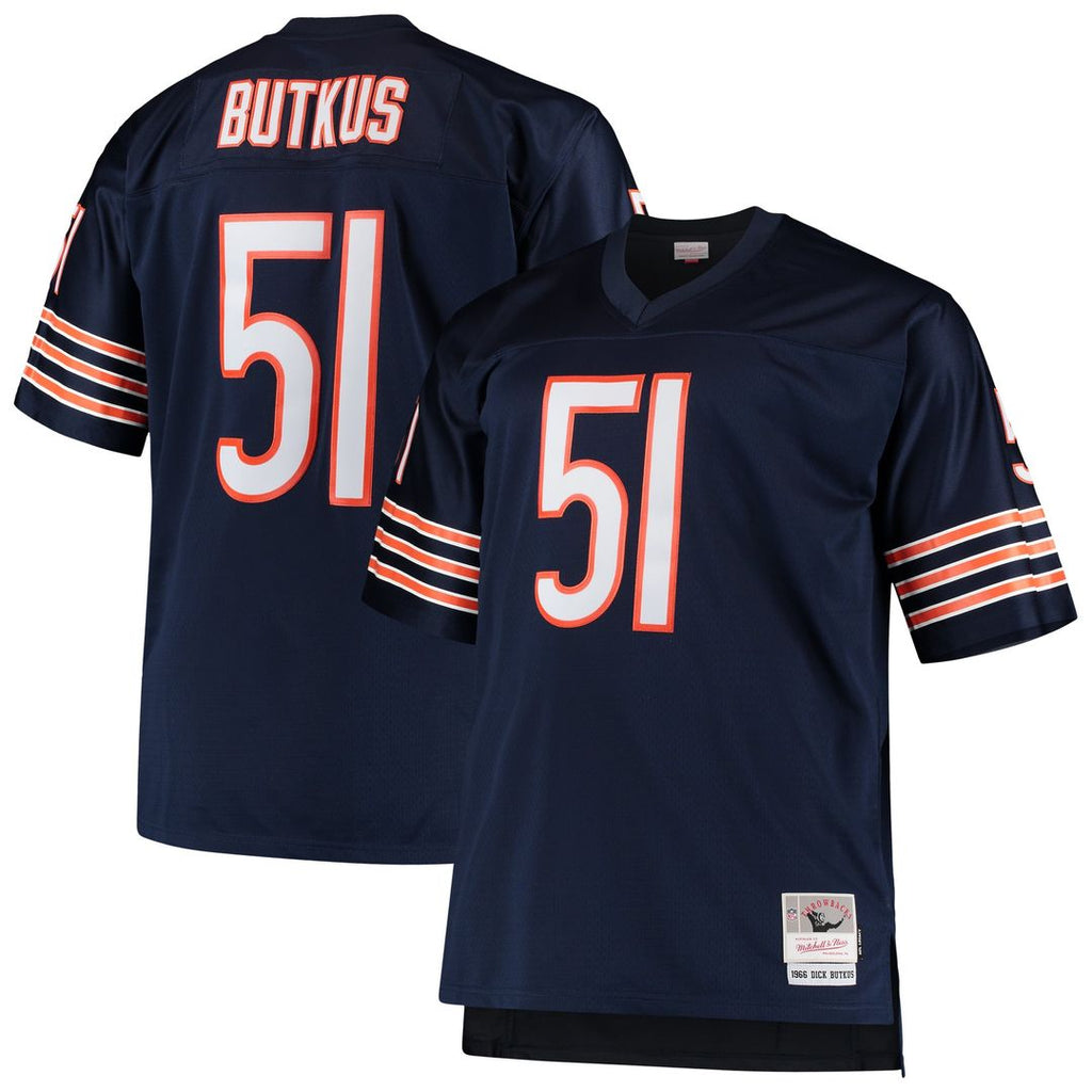 Chicago Bears Dick Butkus Mitchell & Ness Navy Big & Tall 1966 Retired Player Replica Jersey