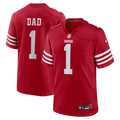 San Francisco 49ers Number 1 Dad Nike Scarlet Game Jersey
