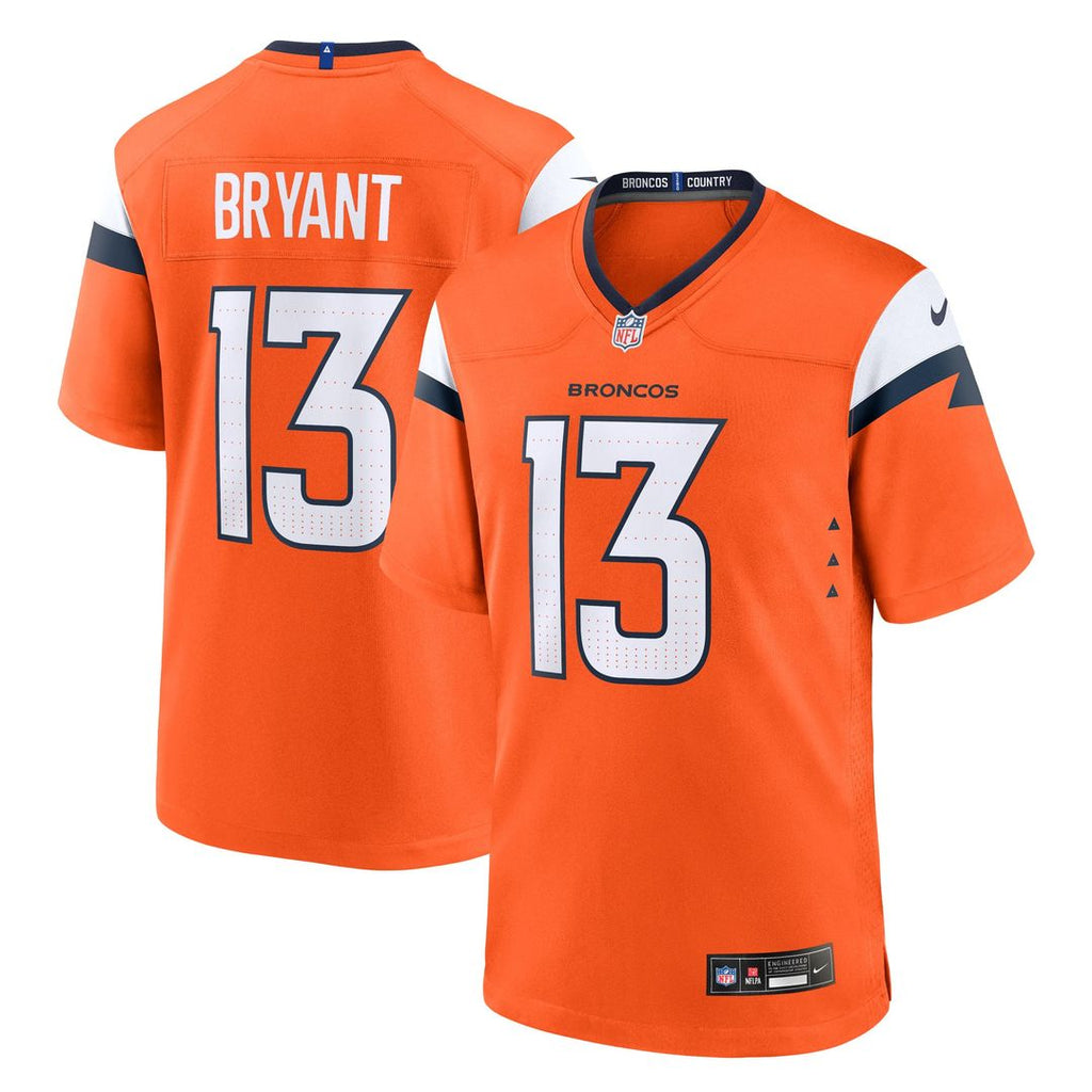 Denver Broncos Pat Bryant Nike Orange Team Game Jersey