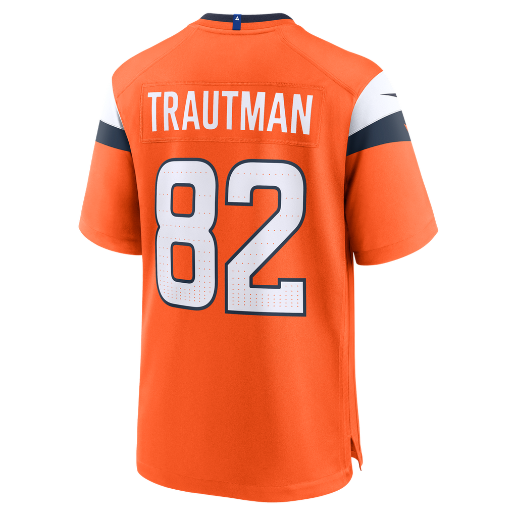 Denver Broncos Adam Trautman Nike Orange Team Game Jersey