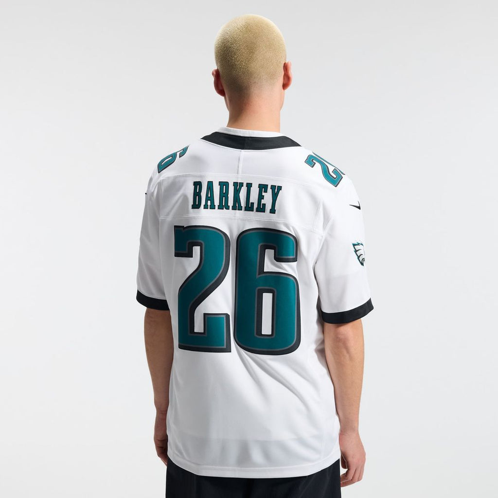 Philadelphia Eagles Saquon Barkley Nike White Vapor F.U.S.E. Stitched Limited Jersey