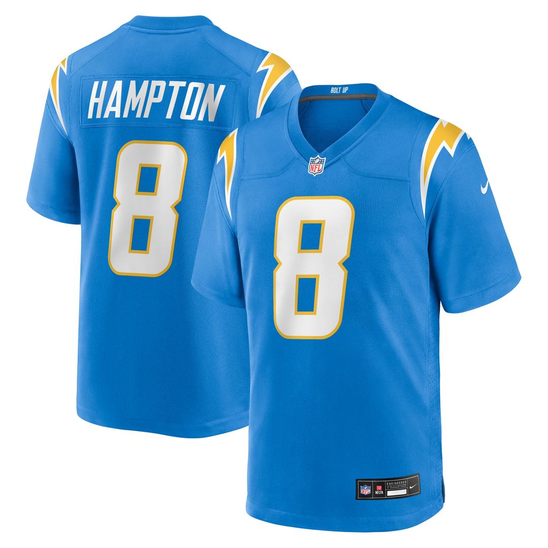 Los Angeles Chargers Omarion Hampton Nike Gold Alternate Charger Power Game Player Jersey