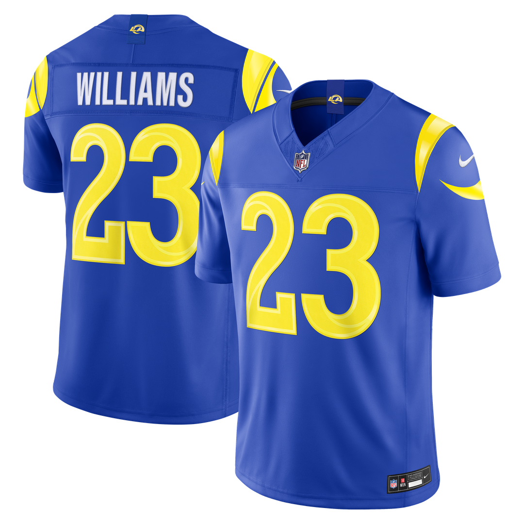 Los Angeles Rams Kyren Williams Nike White Vapor F.U.S.E. Stitched Limited Jersey