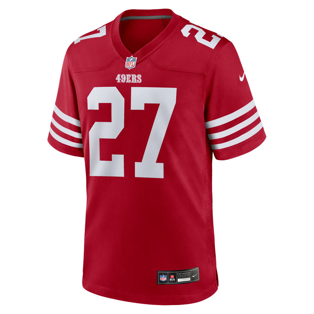 San Francisco 49ers Ji'Ayir Brown Nike Scarlet Team Game Jersey