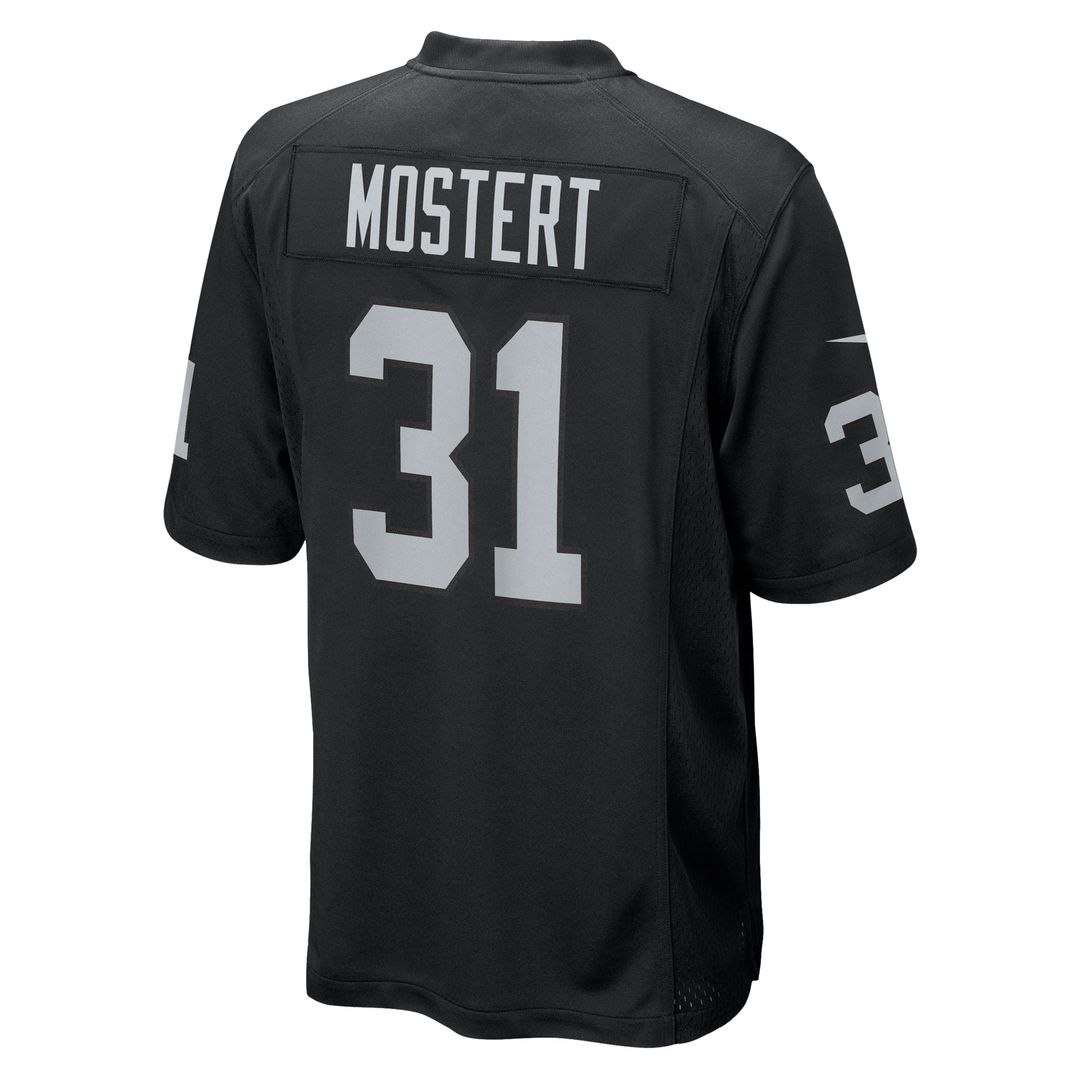 Las Vegas Raiders Raheem Mostert Nike Black Team Game Jersey
