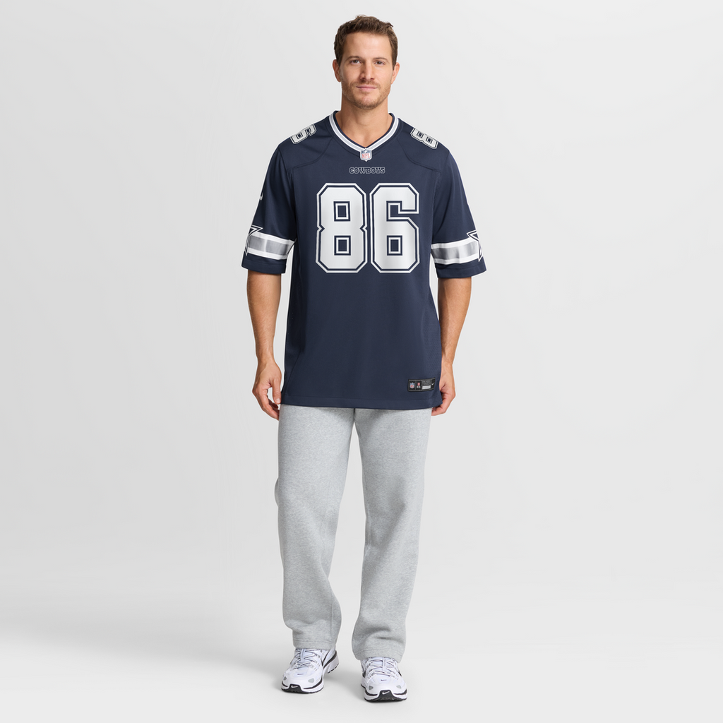 Dallas Cowboys Luke Schoonmaker Nike Navy Team Game Jersey