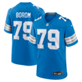 Detroit Lions Larry Borom Nike Blue Team Game Jersey