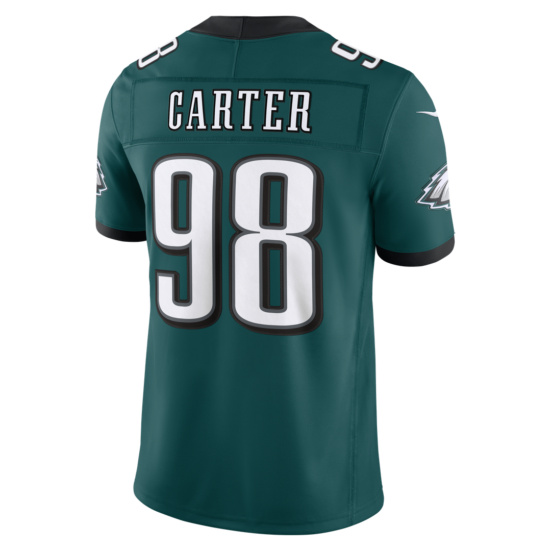 Philadelphia Eagles Jalen Carter Nike Kelly Green Alternate Vapor F.U.S.E. Stitched Limited Jersey