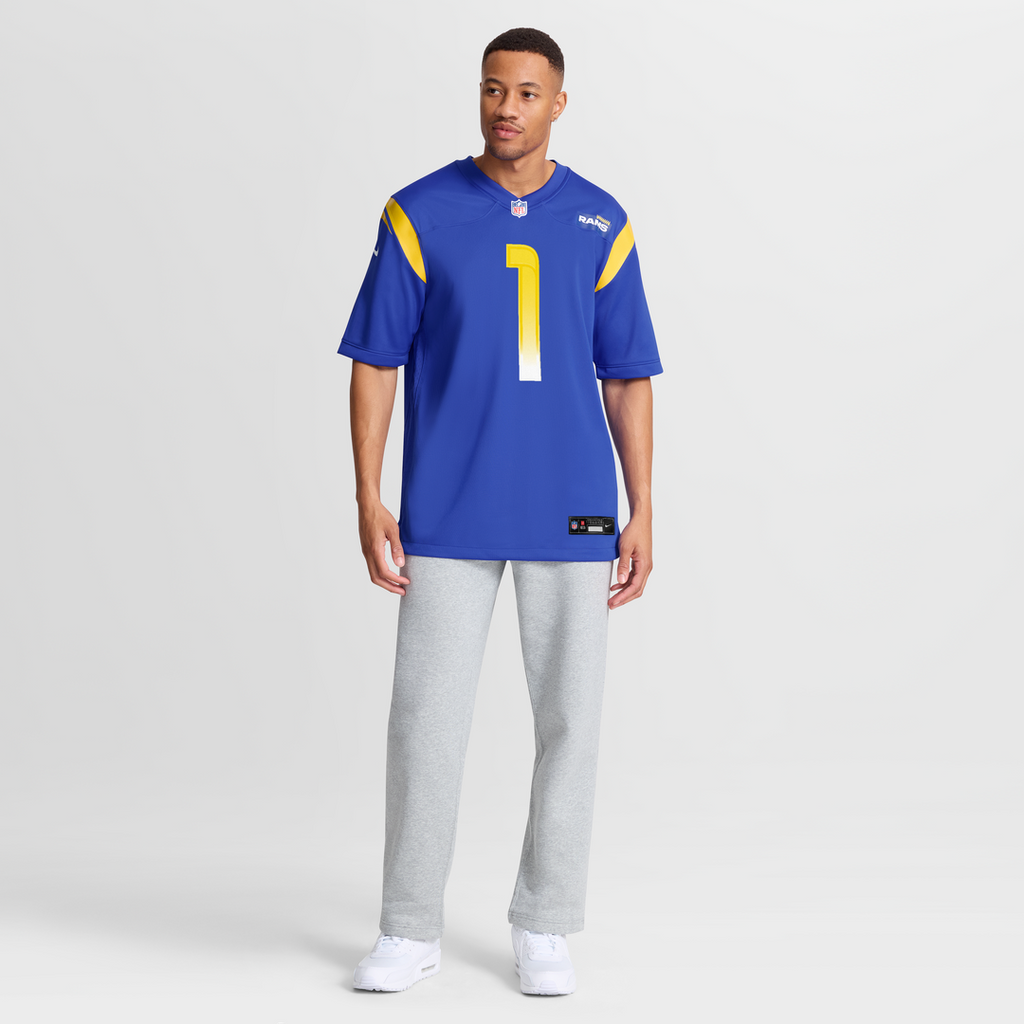 Los Angeles Rams Number 1 Groom Nike Royal Game Jersey