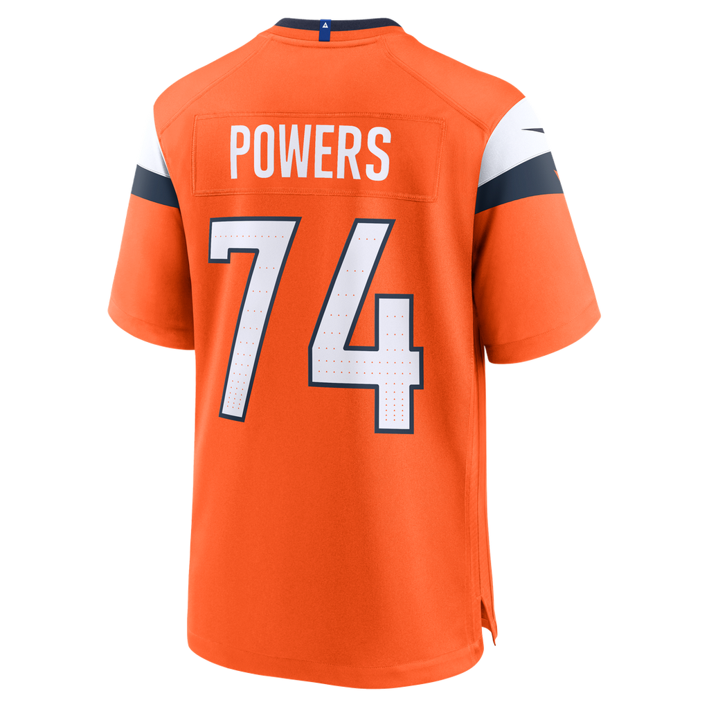 Denver Broncos Ben Powers Nike Orange Team Game Jersey