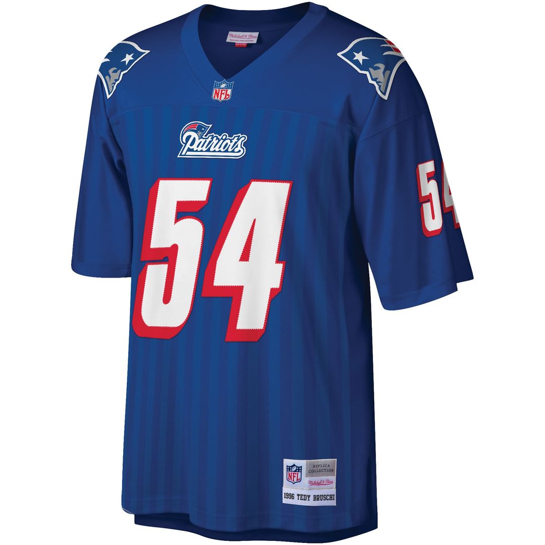 New England Patriots Tedy Bruschi Mitchell & Ness Royal Legacy Replica Jersey