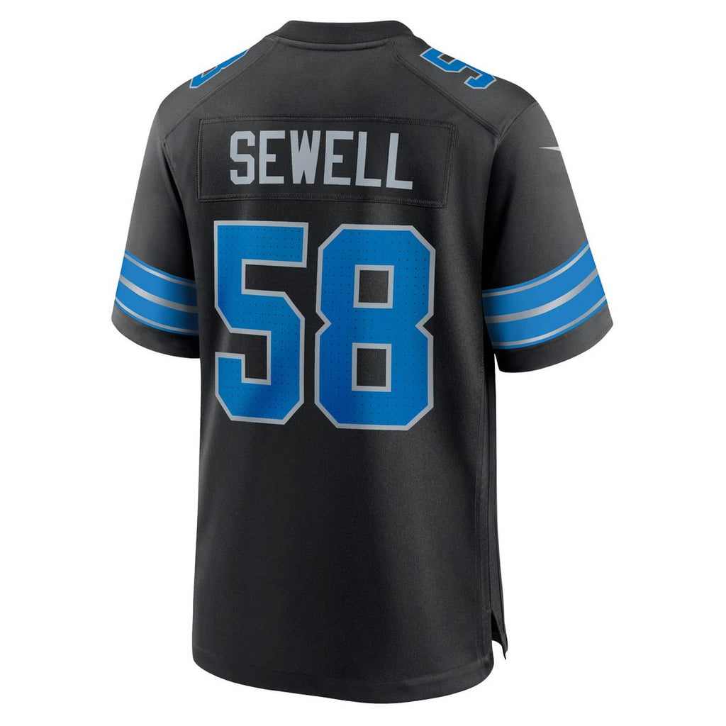 Detroit Lions Penei Sewell Nike Black 2nd Alternate Game Jersey