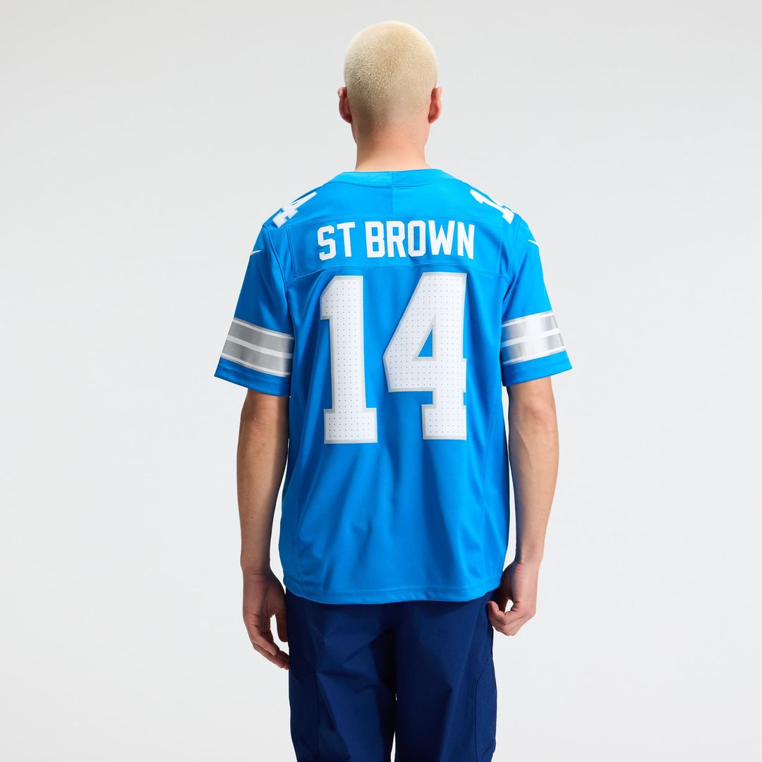 Detroit Lions Amon-Ra St. Brown Nike White Vapor F.U.S.E. Stitched Limited Jersey