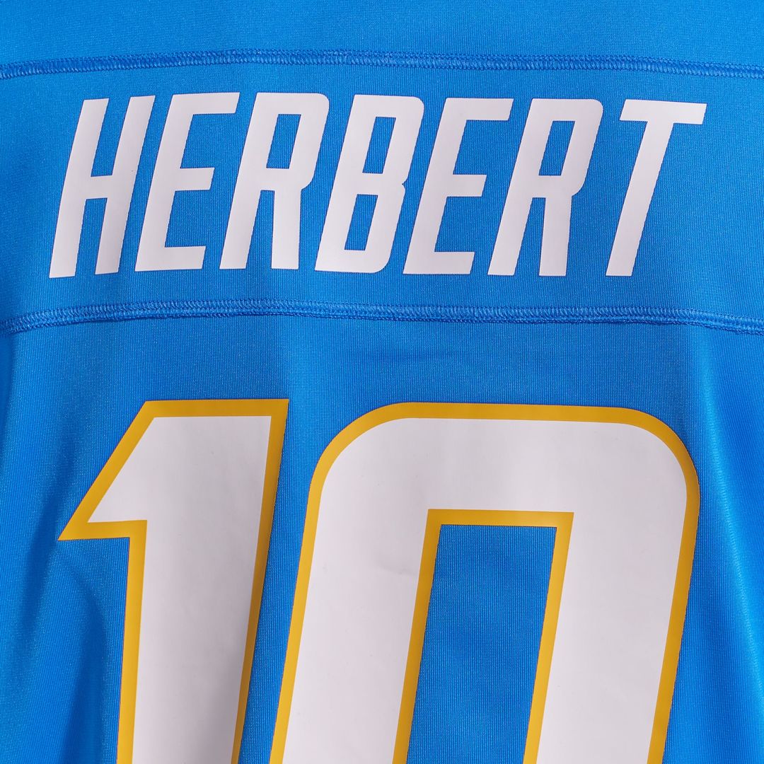 Los Angeles Chargers Justin Herbert Nike Powder Blue Player Game Jersey