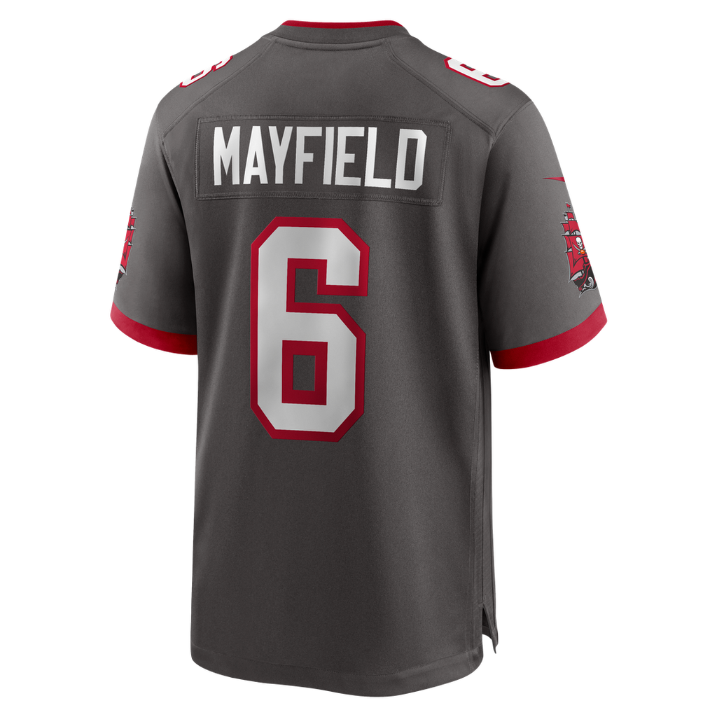 Tampa Bay Buccaneers Baker Mayfield Nike Pewter Alternate Game Player Jersey