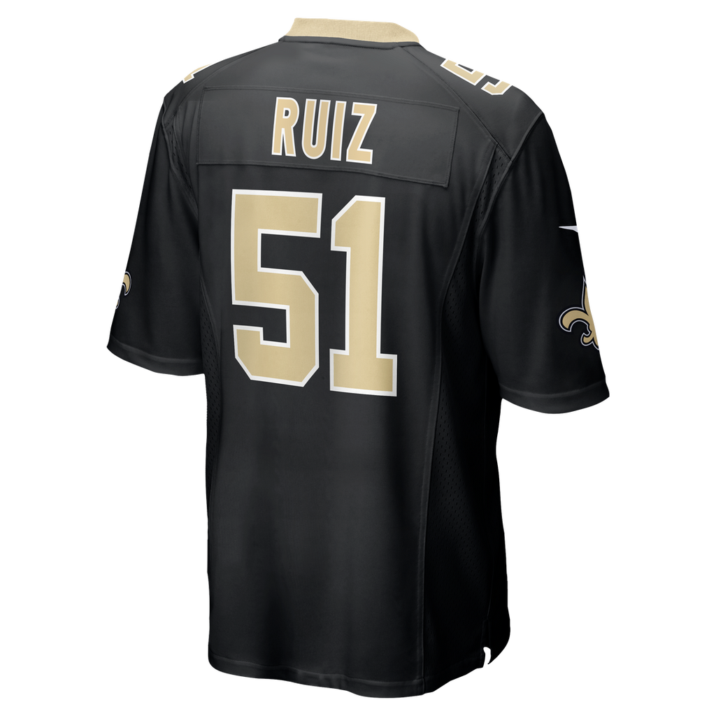New Orleans Saints Cesar Ruiz Nike Black Game Jersey