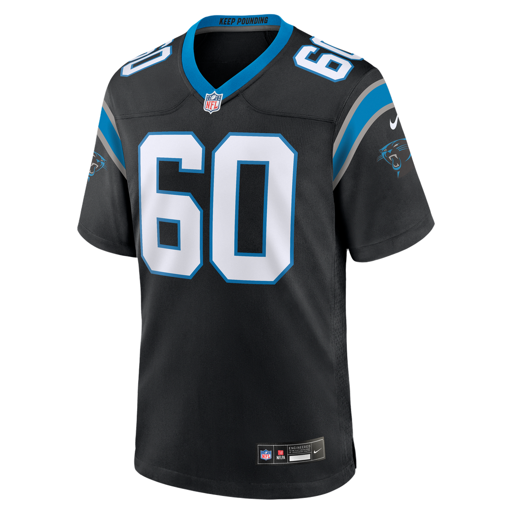 Carolina Panthers Nick Samac Nike Black Team Game Jersey