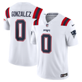 New England Patriots Christian Gonzalez Nike White Vapor F.U.S.E. Stitched Limited Jersey