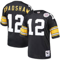 Pittsburgh Steelers Terry Bradshaw Mitchell & Ness Black Authentic Throwback Retired Player Jersey
