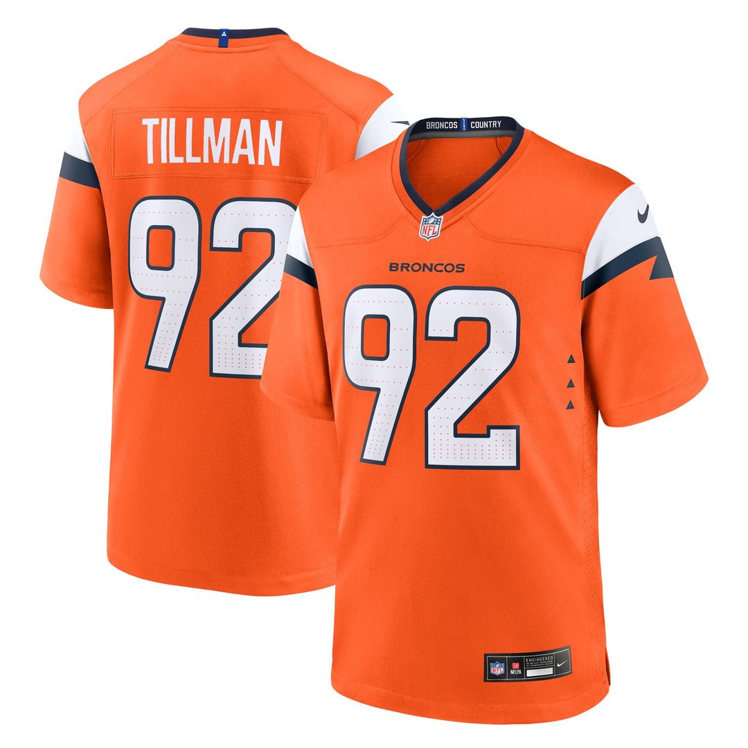 Denver Broncos Dondrea Tillman Nike Orange Team Game Jersey