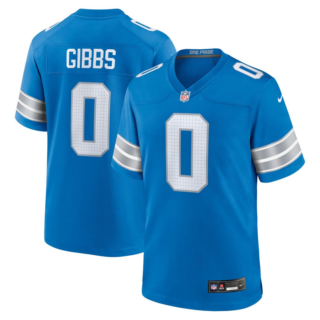 Detroit Lions Jahmyr Gibbs Nike White Game Player Jersey