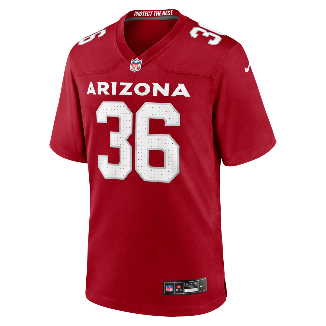 Arizona Cardinals Kitan Crawford Nike Cardinal Team Game Jersey
