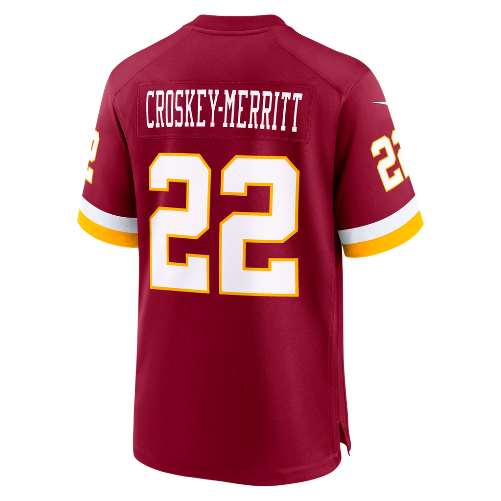 Washington Commanders Jacory Croskey-Merritt Nike Black Hail Raiser Alternate Game Jersey