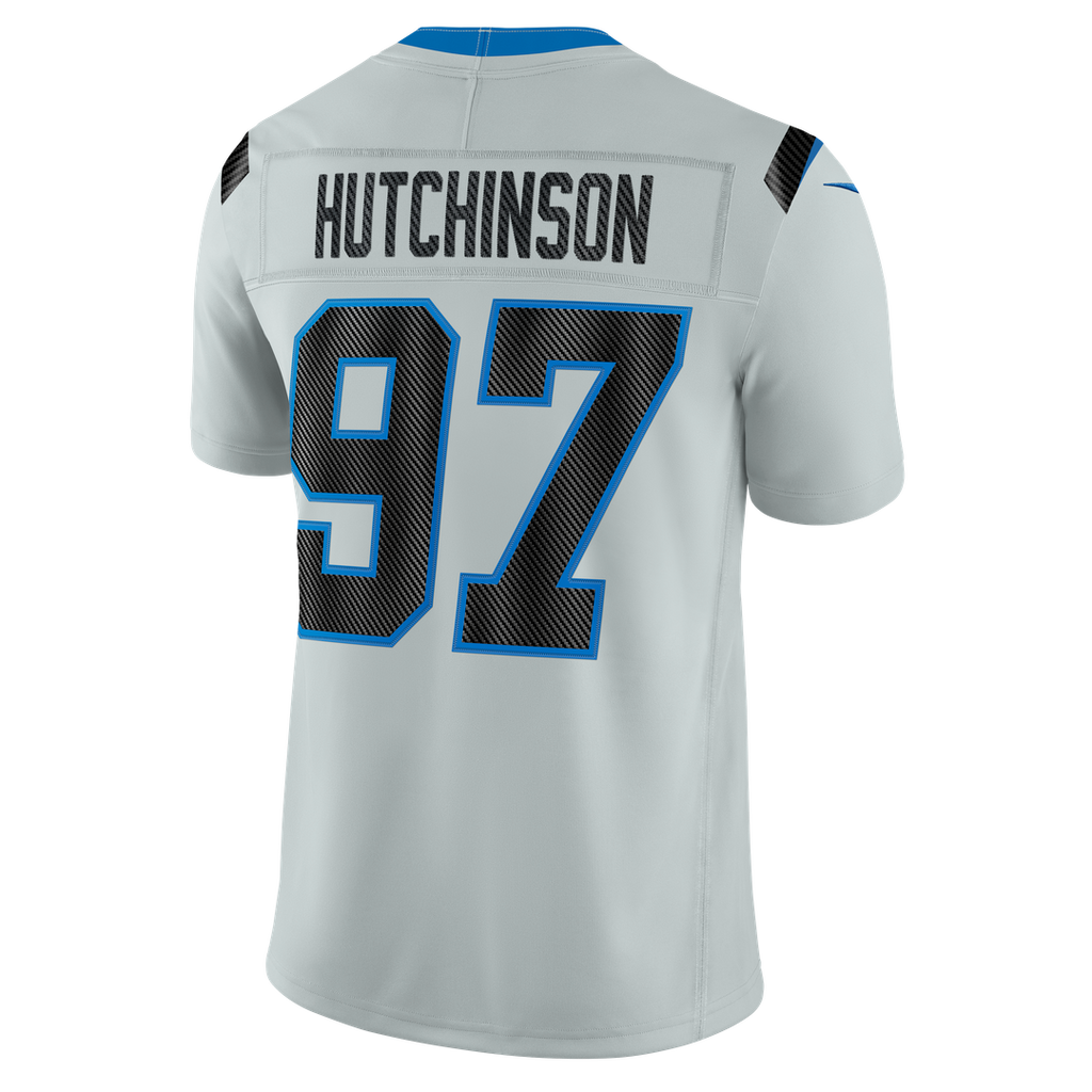 Detroit Lions Aidan Hutchinson Nike Silver 2026 Rivalries Collection Stitched Limited Jersey