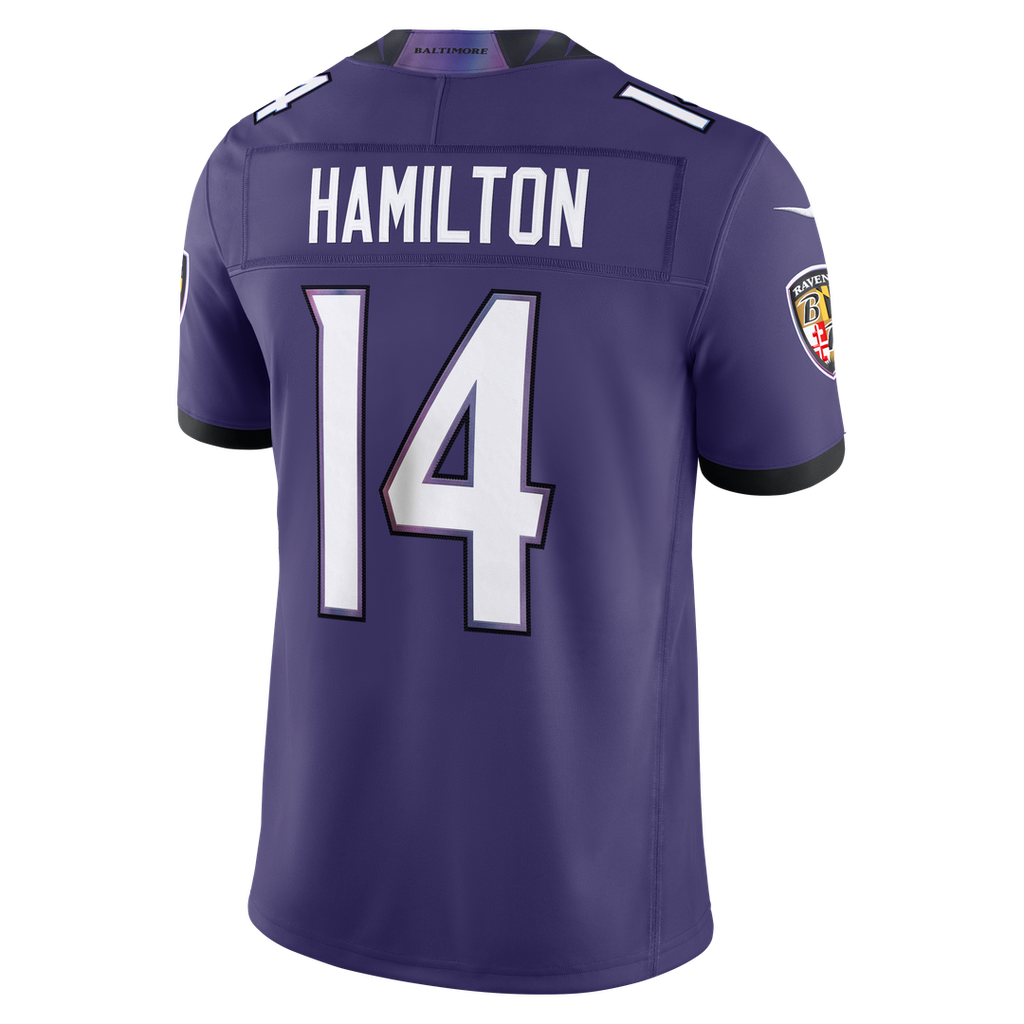 Baltimore Ravens Kyle Hamilton Nike Black Alternate Vapor F.U.S.E. Stitched Limited Jersey