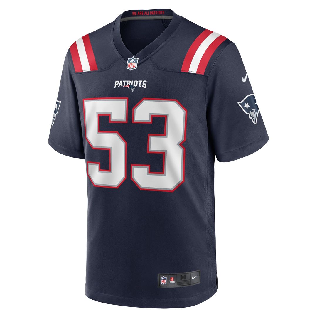 New England Patriots Christian Elliss Nike Navy Game Jersey