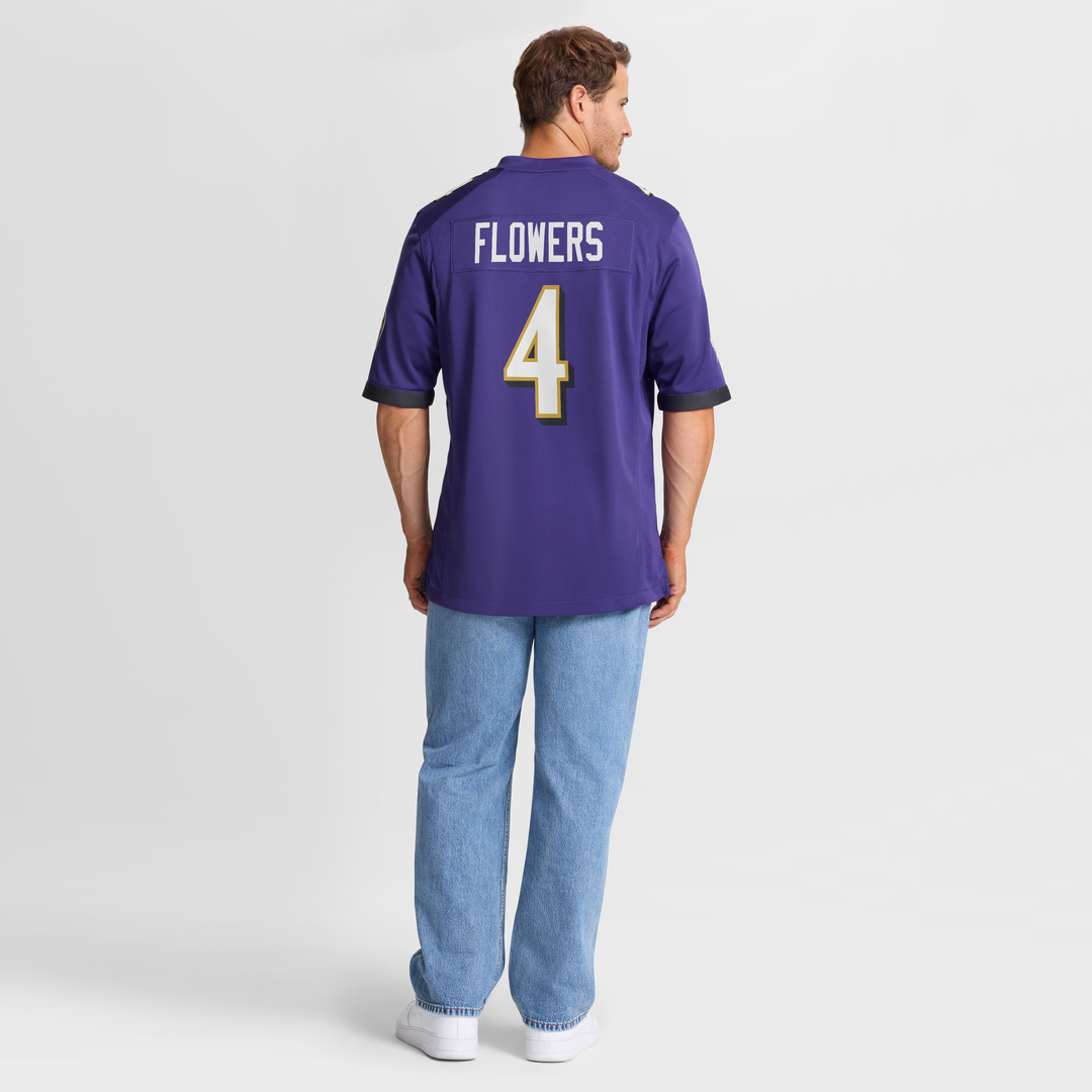 Baltimore Ravens Zay Flowers Nike Purple Game Jersey