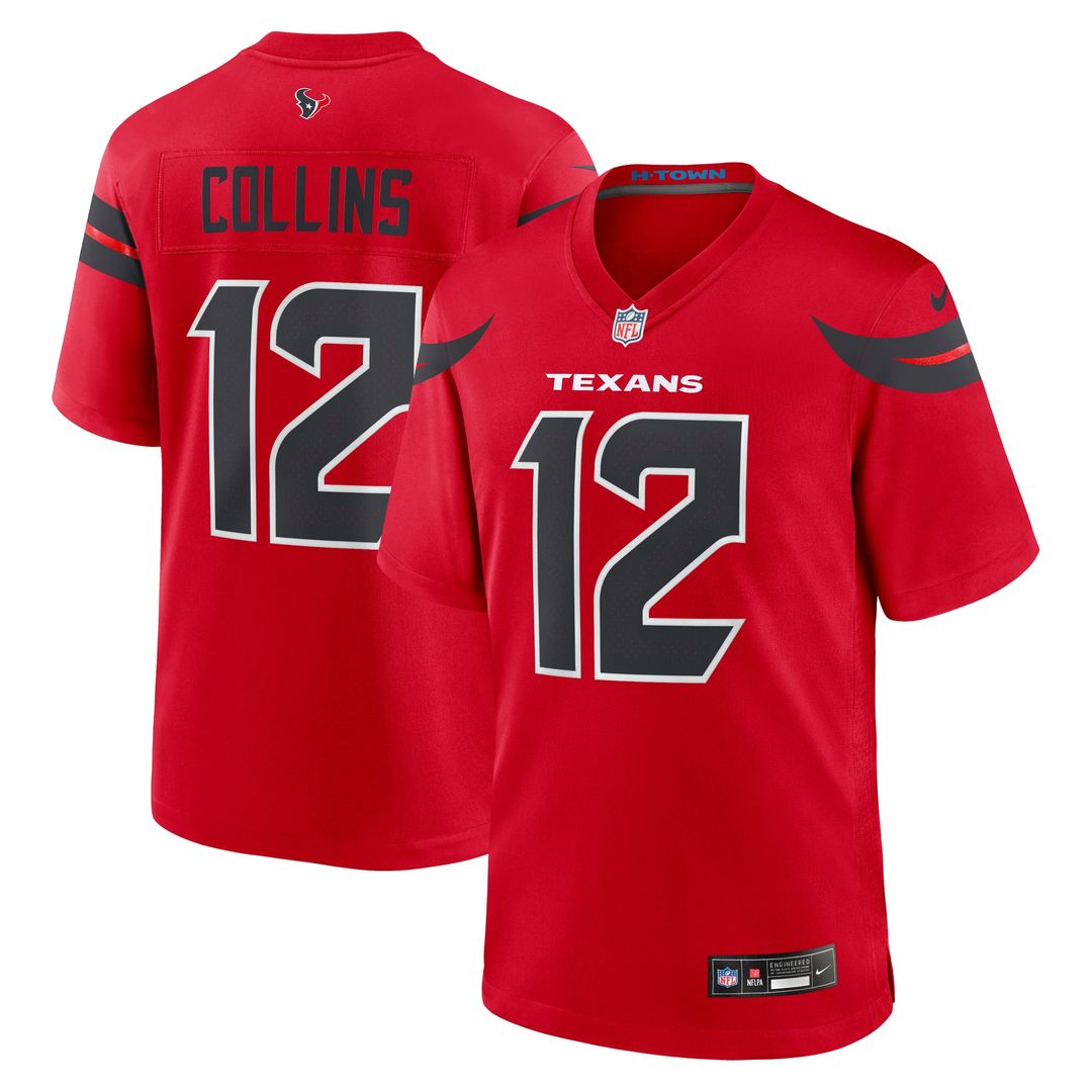 Houston Texans Nico Collins Nike Navy Game Jersey