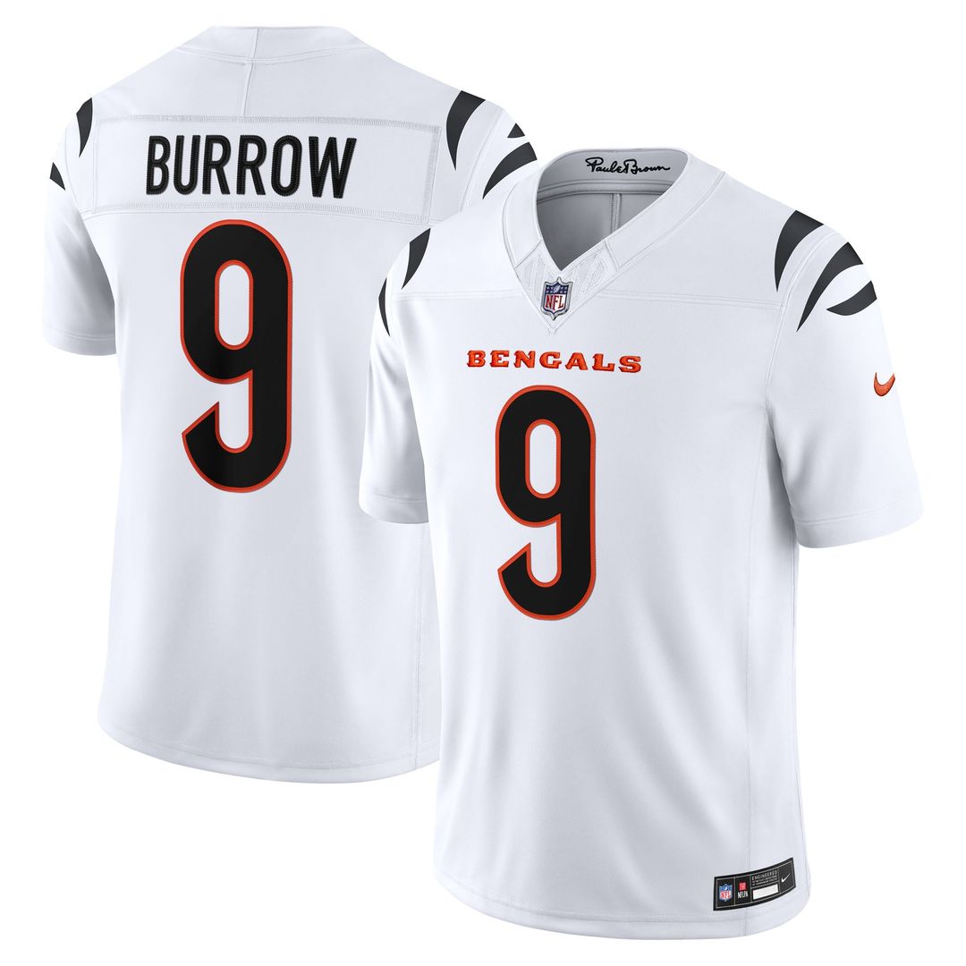 Cincinnati Bengals Joe Burrow Nike Orange Alternate Vapor F.U.S.E. Stitched Limited Jersey