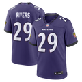 Baltimore Ravens Chandler Rivers Nike Purple Team Game Jersey