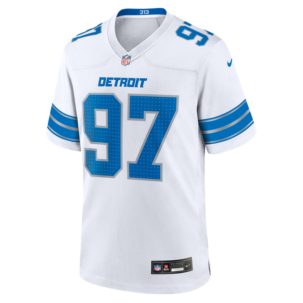 Detroit Lions Aidan Hutchinson Nike Blue Game Jersey