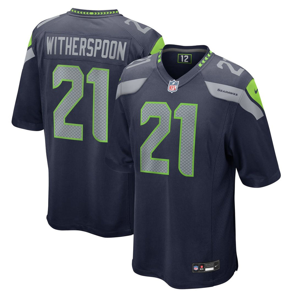 Seattle Seahawks Devon Witherspoon Nike College Navy Game Jersey
