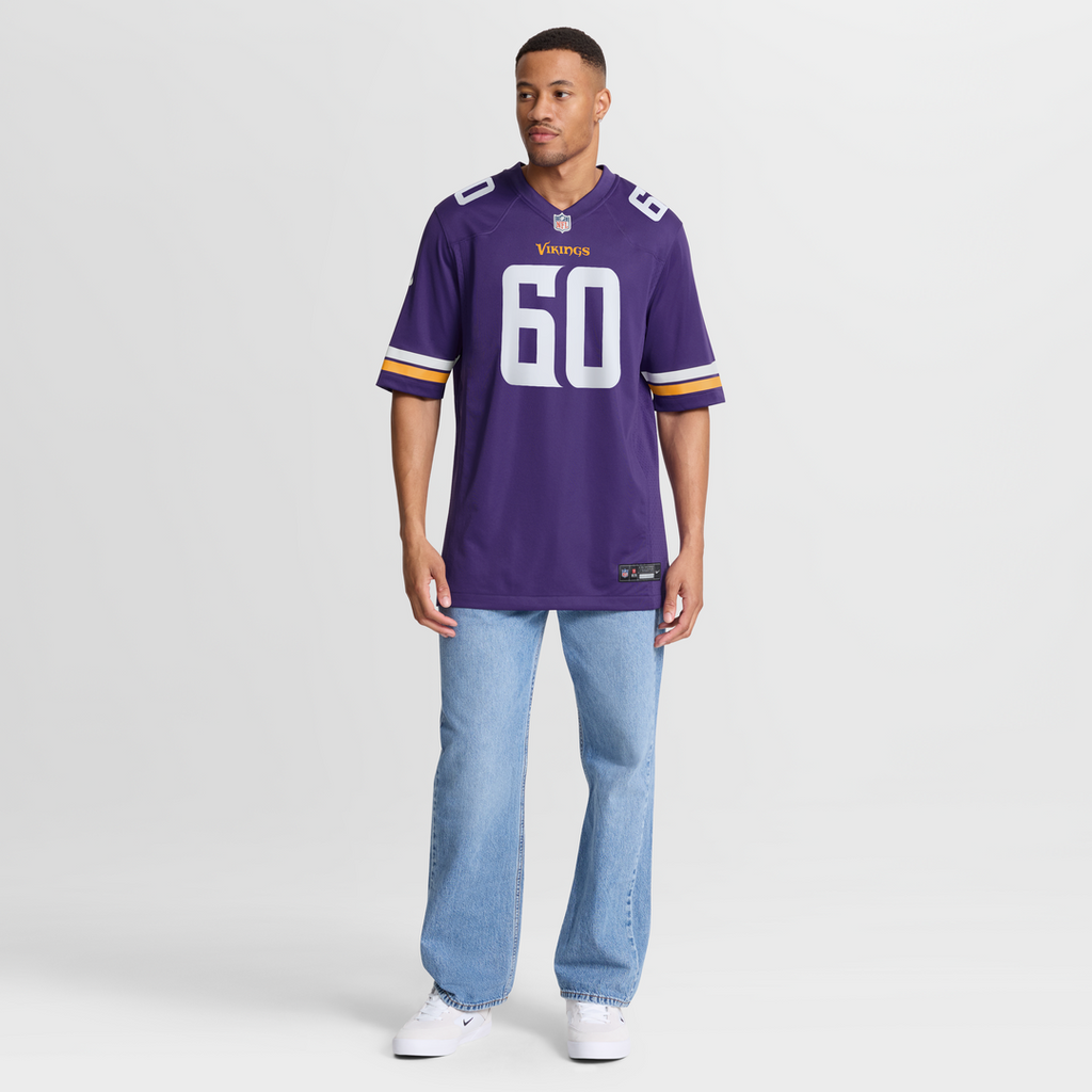 Minnesota Vikings Joe Huber Nike Purple Team Game Jersey