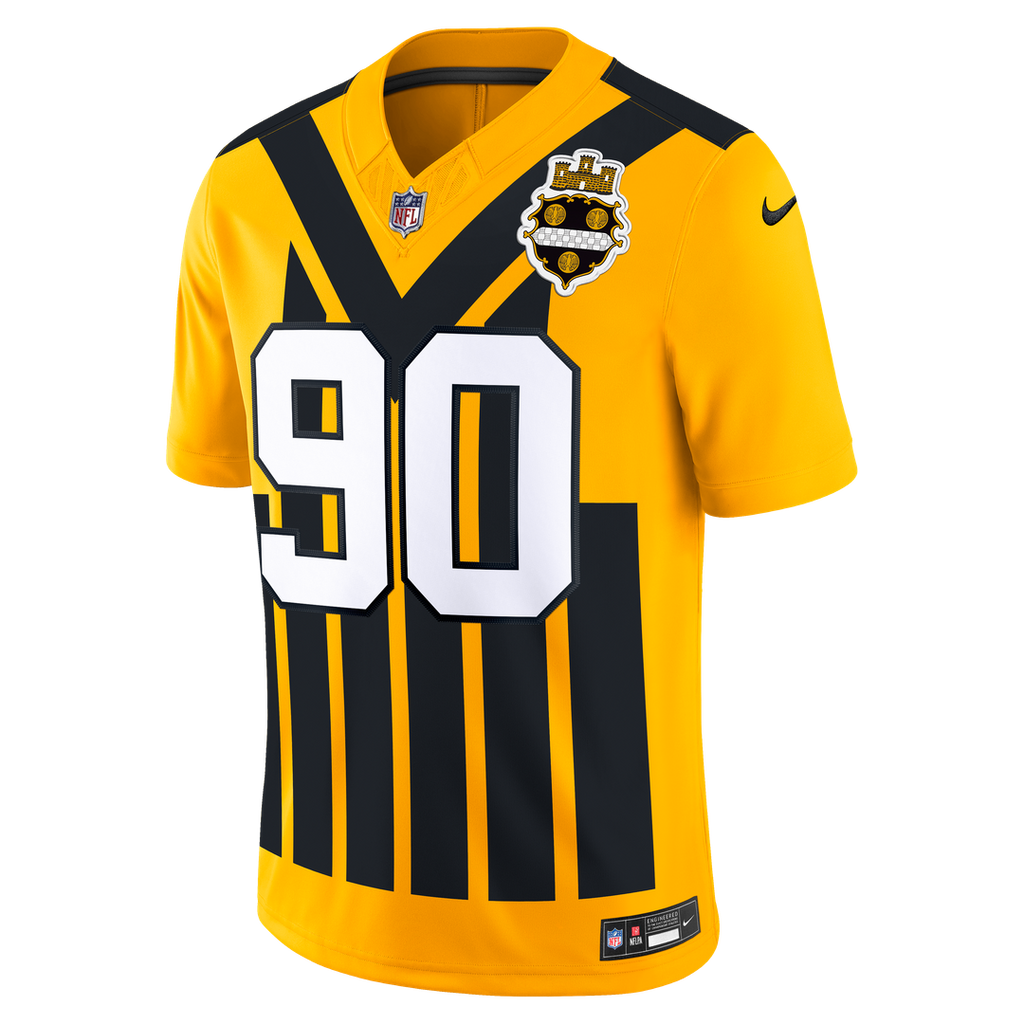 Pittsburgh Steelers T.J. Watt Nike Gold Alternate Vapor F.U.S.E. Stitched Limited Jersey