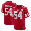 San Francisco 49ers Fred Warner Nike Scarlet 80th Anniversary Game Jersey