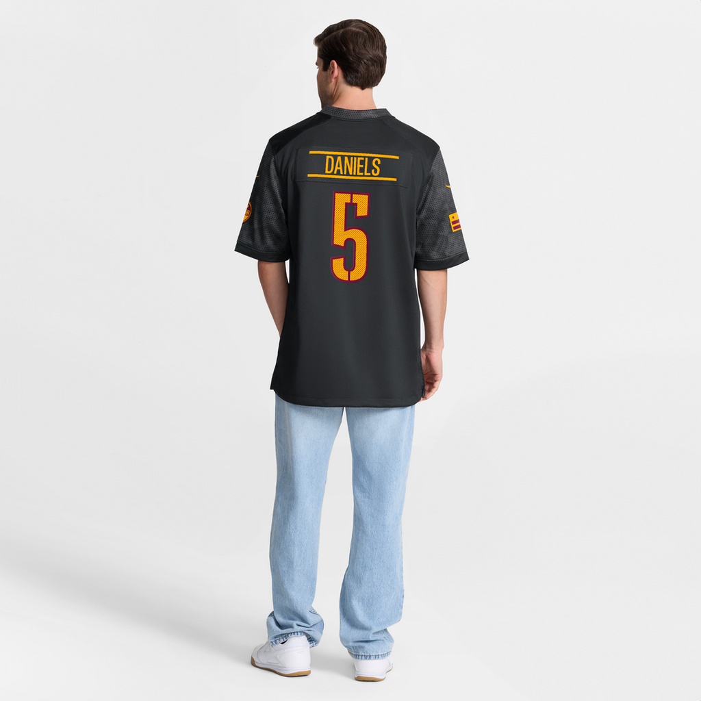 Washington Commanders Jayden Daniels Nike Black Alternate Game Player Jersey
