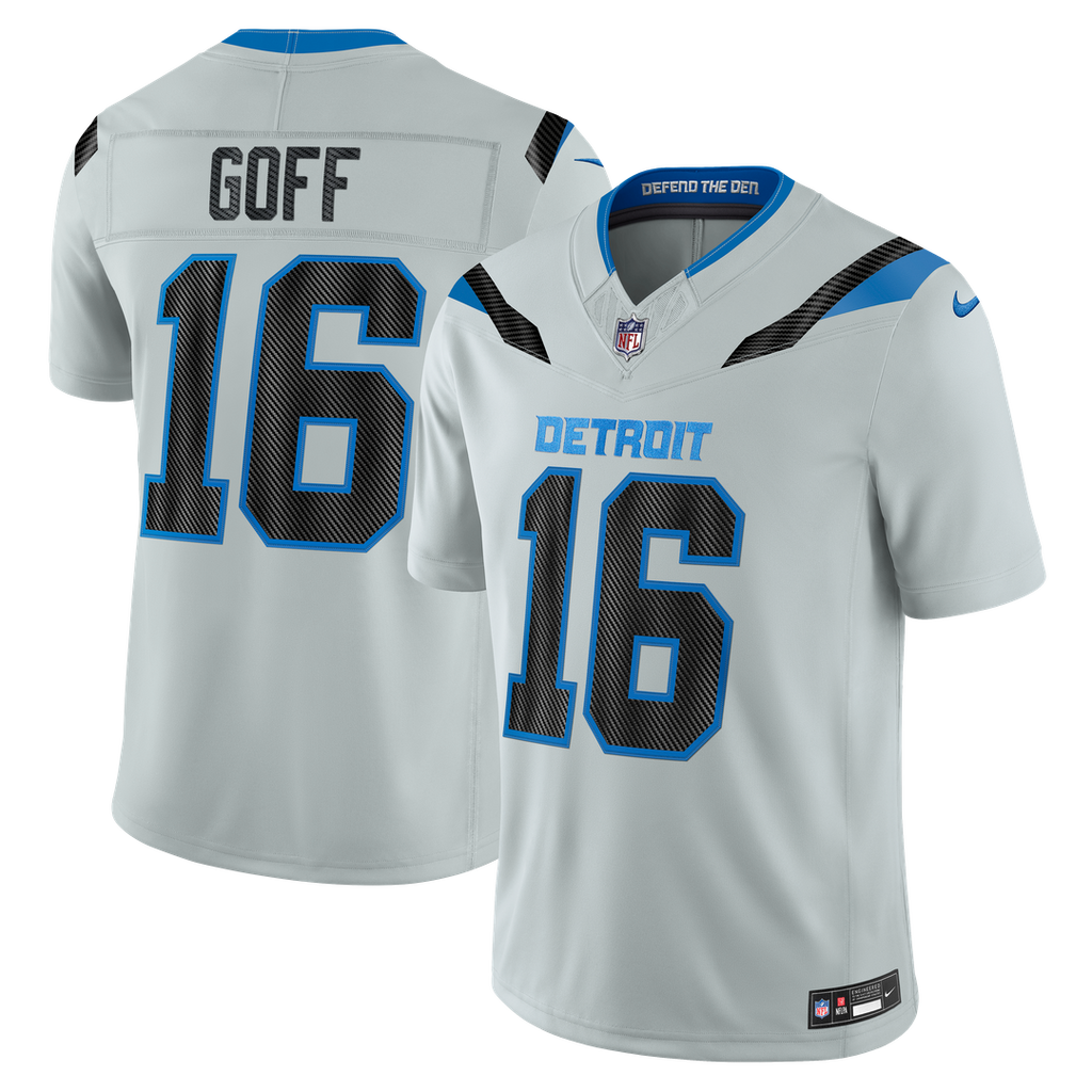 Detroit Lions Jared Goff Nike Silver 2026 Rivalries Collection Stitched Limited Jersey