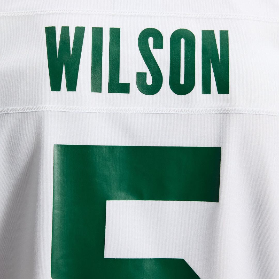 New York Jets Garrett Wilson Nike Legacy Green Game Jersey