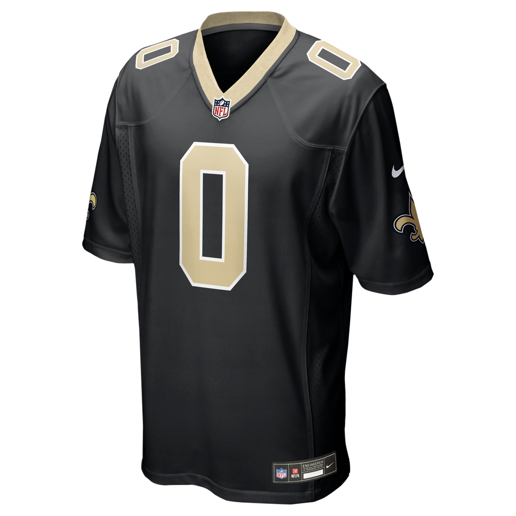 New Orleans Saints Jordyn Tyson Nike Black Team Game Jersey